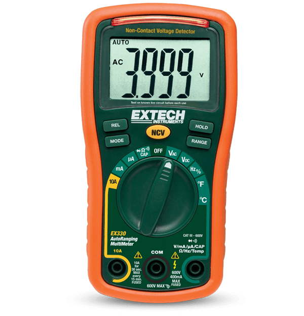 Extech EX330: 12 Function Mini MultiMeter + Non-Contact Voltage